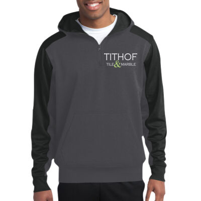 Tithof Tile & Marble  - Tech Fleece Colorblock 1/4 Zip Hooded Sweatshirt Thumbnail