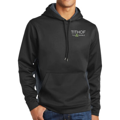 Tithof Tile & Marble  - Sport Wick ® CamoHex Fleece Colorblock Hooded Pullover Thumbnail