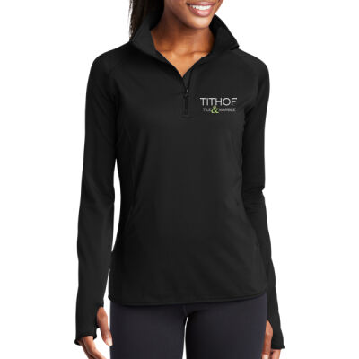 Tithof Embroidered  - Ladies Sport Wick ® Stretch 1/4 Zip Pullover Thumbnail