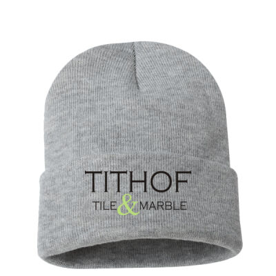 Tithof Embroidered  - 12" Solid Cuffed Beanie Thumbnail