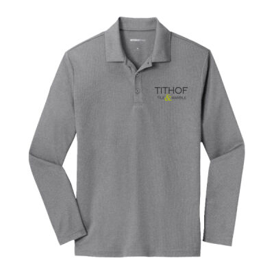 Tithof Tile & Marble - PosiCharge ® RacerMesh ® Long Sleeve Polo - ST640LS  Thumbnail